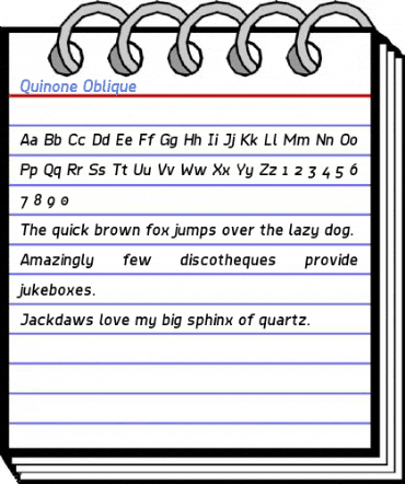 Quinone Oblique Font