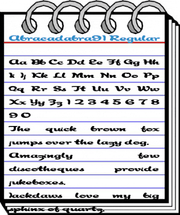 Abracadabra91 Regular Font