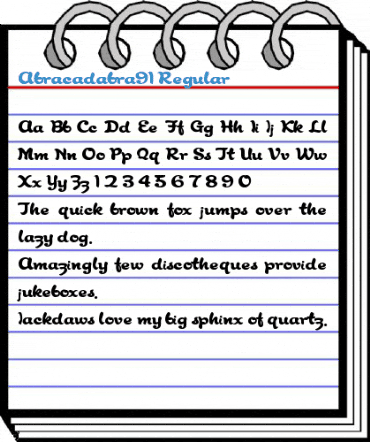 Abracadabra91 Regular Font