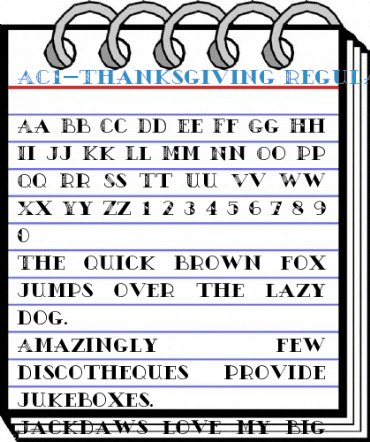 AC1-Thanksgiving Regular Font