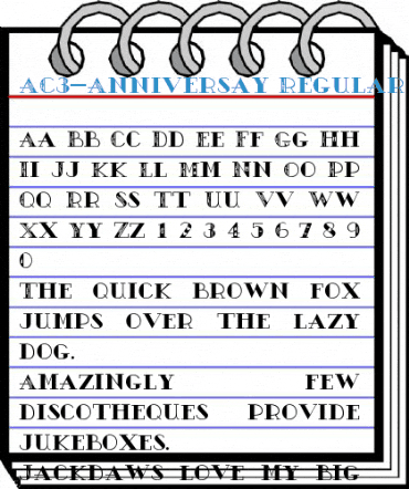 AC3-Anniversay Regular Font