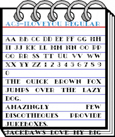 AC3-ILoveYou Regular Font