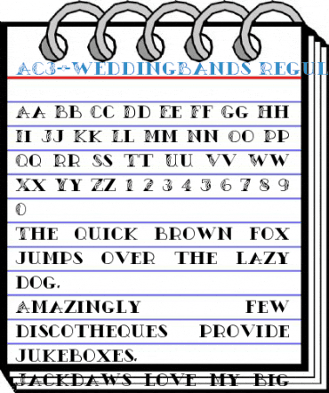 AC3-WeddingBands Regular Font