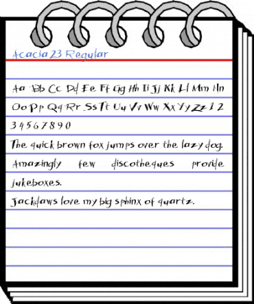 Acacia 23 Regular Font