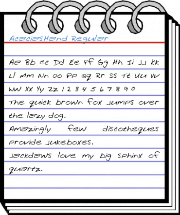 AcaciasHand Regular Font