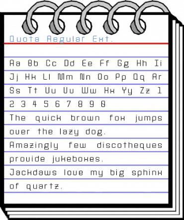Quota Regular Ext. Font