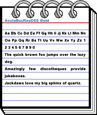 AcciuBucRouDEE Bold Font