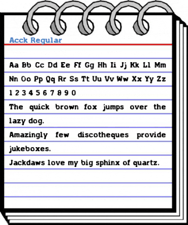 Acck Regular Font
