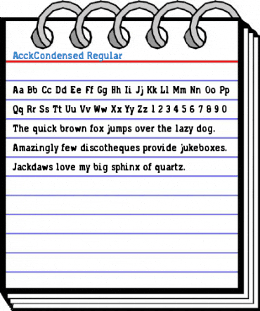 AcckCondensed Regular Font