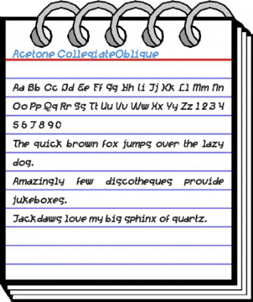 Acetone CollegiateOblique Font
