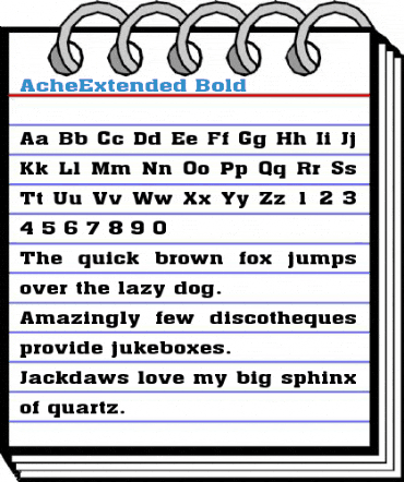 AcheExtended Bold Font
