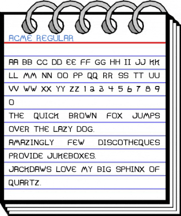 Acme Regular Font