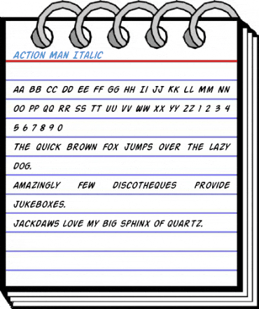 Action Man Italic Font