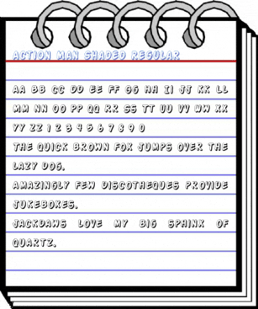 Action Man Shaded Regular Font