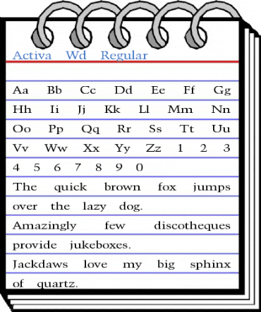 Activa Wd Regular Font