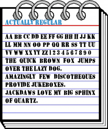 Actually Regular Font