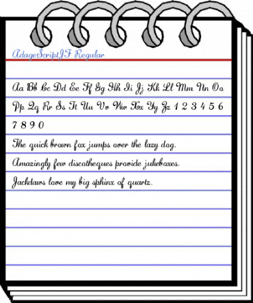 AdageScriptJF Regular Font