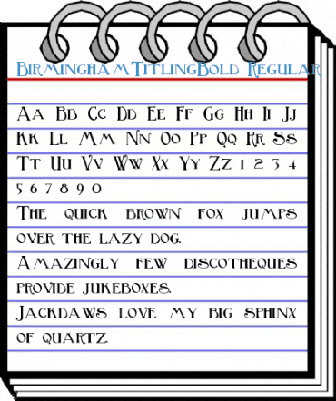 BirminghamTitlingBold Regular Font