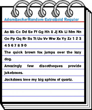 AdamBeckerRandom-ExtraBold Font