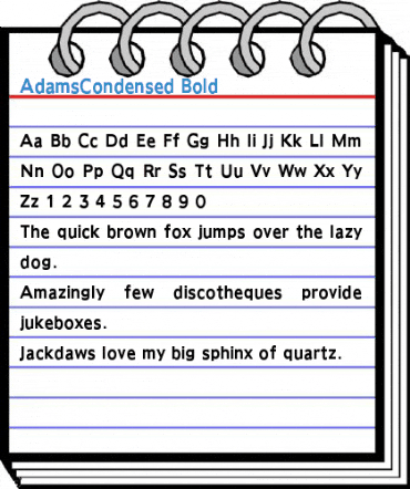 AdamsCondensed Bold Font