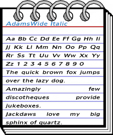 AdamsWide Font