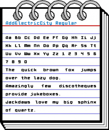 AddElectricCity Regular Font
