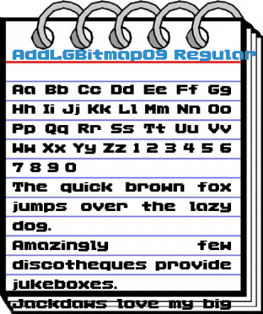 AddLGBitmap09 Regular Font