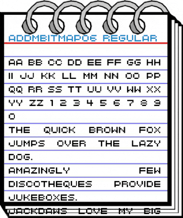 AddMBitmap06 Regular Font