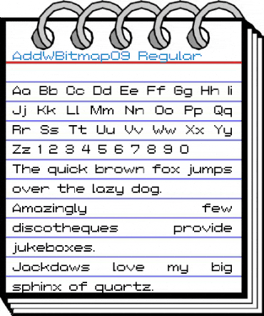 AddWBitmap09 Regular Font