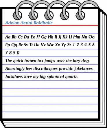 Adelon-Serial BoldItalic Font