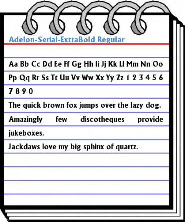 Adelon-Serial-ExtraBold Regular Font
