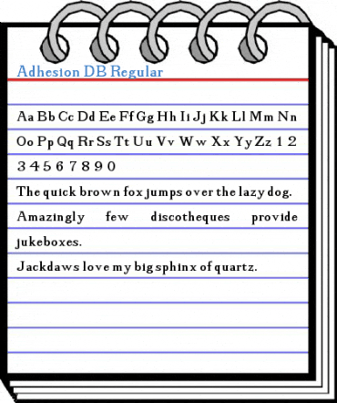 Adhesion DB Regular Font