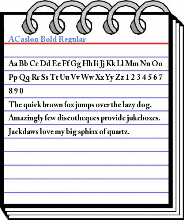 ACaslon Bold Regular Font