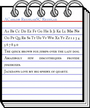 ACaslon RegularSC Regular Font