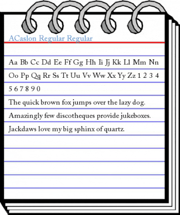 ACaslon Regular Regular Font