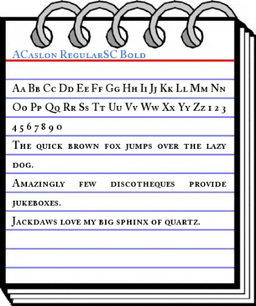 ACaslon RegularSC Bold Font