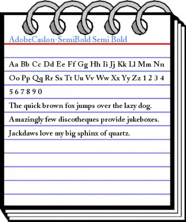 AdobeCaslon-SemiBold Semi Bold Font