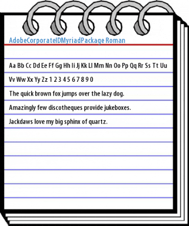 AdobeCorporateIDMyriadPackage Roman Font