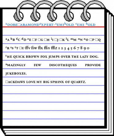 AdobeGaramondExpert-SemiBold Semi Bold Font