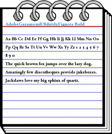 AdobeGaramondOldstyleFigures Bold Font