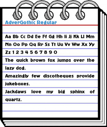 AdverGothic Regular Font