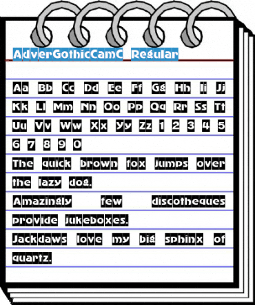 AdverGothicCamC Regular Font