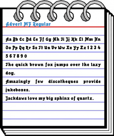 Advert MF Regular Font