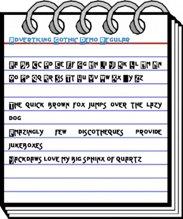 Advertising Gothic Demo Regular Font
