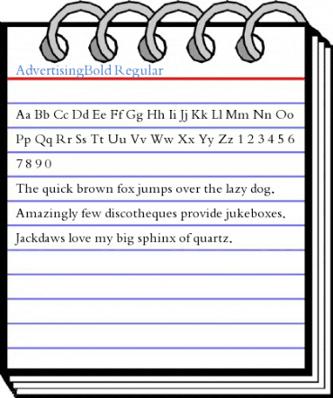 AdvertisingBold Regular Font