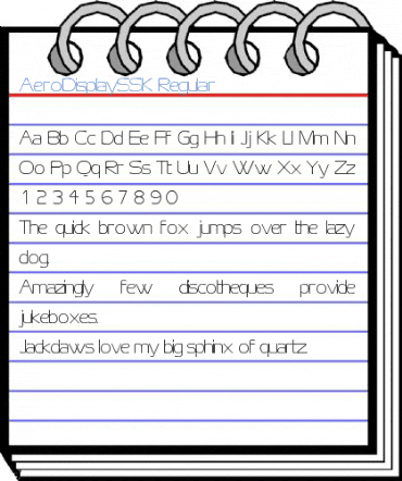 AeroDisplaySSK Regular Font