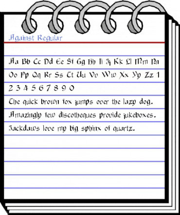 Against Regular Font