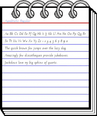 AgedItalic Regular Font