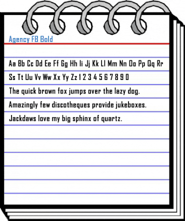Agency FB Bold Font