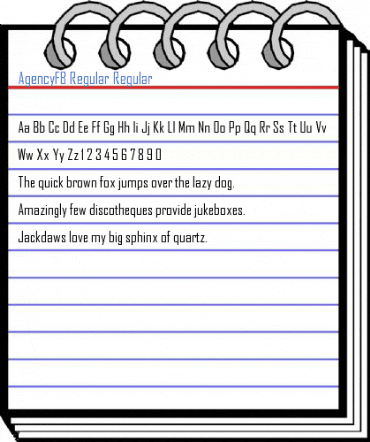 AgencyFB Regular Regular Font